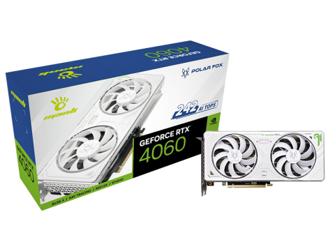 Manli GeForce RTX™ 4060 8GB 雪狐 双风扇